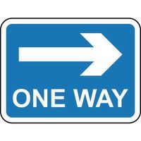 General Traffic Sign - One Way with Right Arrow