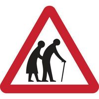 Frail or Disabled Pedestrians Road Sign