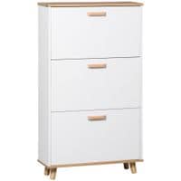 Slim Shoe Storage Cabinet with 3 Drawers and Adjustable Shelves for Hallway