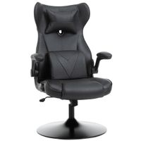 Video Game Chair Computer Chair with Flip-Up Armrests Headrest Tilt Function