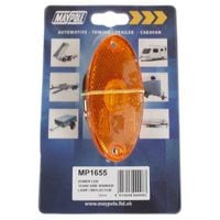 12/24V Slim Line Oval LED Side Amber Marker & Reflector - MP1655