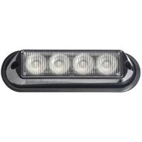 Amber LED Strobe Lamp with Shroud - 4 x 3W - 12/24V - MP4113B