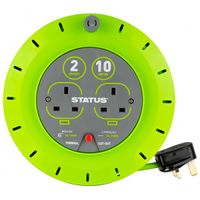 2 Way Cassette Cable Reel - Green - 10m - S13A10MCR6