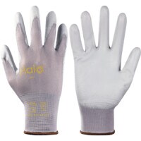 13 Gauge Nylon Lined PU Coated Gloves Grey (SIZE-12)