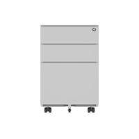 Steel Mobile Under Desk Office Storage Unit 3 Drawers Silver