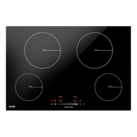 Baridi 77cm Induction Hob 4 Cooking Zones Boost Function 9 Settings Touch Control 7200W