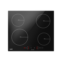 Baridi 60cm 4 Zone Induction Hob Boost Function 9 Settings Touch Control 13A Plug 2800W