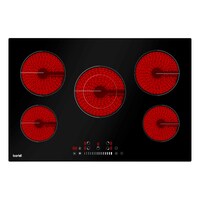 Baridi 77cm Ceramic Hob with 5 Cooking Zones Slider Touch Control Timer Setting 8200W