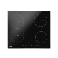 Baridi 60cm Bridge Zone Induction Hob 4 Zones Boost Function 9 Power Settings 2800W