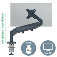 Dark Grey Leitz  Ergo Space Saving Single Monitor Arm