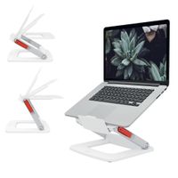 Adjustable Laptop Stand Six Pre-Set Height & Angle Combinations Desktop Riser Stand for 13-15 Laptops/Monitors White