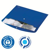 A4 PP Blue Leitz Recycle Document Wallet CO₂ NeutraL Pack of 10