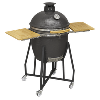 Deluxe 22" (56cm) Ceramic Kamado Style BBQ Grill/Oven/Smoker Supplied with Wheeled Stand
