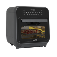 Baridi Steam Air Fryer Oven Self-Cleaning 8 Preset Programs 1635W 15L Black