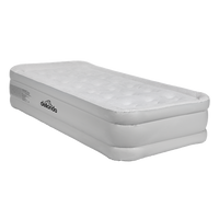 Single High Raised Air Bed with Removable Electric Pump & Carry Bag