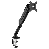 Single Monitor Mount Arm 9kg Load Capacity 10-27" Screens - Black