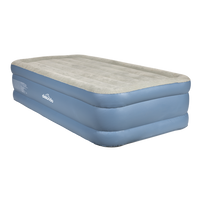 Single High Raised Air Bed with Built-In Electric Pump & Carry Bag