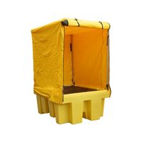 Single IBC Spill Pallet with All Weather Cover