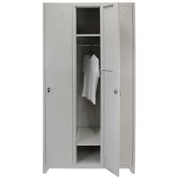 Metal Storage Lockers Three Doors Grey