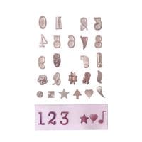 Pyrography Number, Symbol and Shape Stamps Pack Contains Number 0-9 Pack of 24