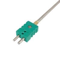 K Thermocouple 6 x 200mm with Standard Plug 1100 Degree C - TCK-6-200-1100-PLUG
