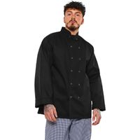 Danny Long Sleeve Chef Jacket Unisex Black XS