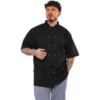 Danny Short Sleeve Chef Jacket Unisex Black M