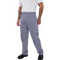 Check Baggy Chef Trouser Royal/White XL