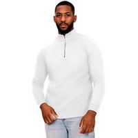 Casual Ringspun Blended 280 Core Quarter Zip Sweatshirt White M