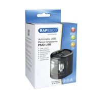 USB Electric Pencil Sharpener Dual Power USB or Battery Black - 1449