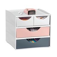 MyCube Compact 4 Drawer Storage Station Pink - 1032111681