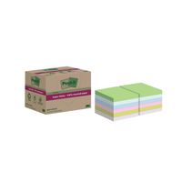 Super Sticky Recycled 76x76mm Assorted (Pack of 12) - 654 RSS12COL