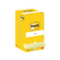 Notes 76x76mm 100 Sheets Canary Yellow (Pack of 12) 654-CY
