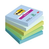 Super Sticky Oasis Colour 76x76mm 90 Sheet (Pack of 5) 7100258898
