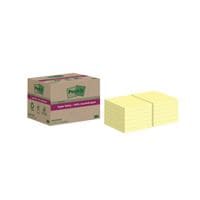 Super Sticky Recycled 76x76mm Yellow (Pack of 12) - 654 RSS12CY