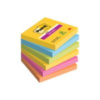 Super Sticky Notes 76x76mm 90 Sheets Carnival (Pack of 6) - 654-6SS-CARN