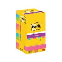 Super Sticky 76x76mm 90 Sheets Carnival (Pack of 12) - 654-12SS-CARN