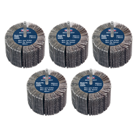 Abrasive Flap Wheel 80 x 40mm 80Grit 6mm Shaft - Pack of 5
