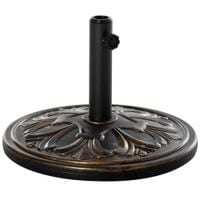 13Kg Round Parasol Base Heavy Duty Cement Stand Sun Umbrella Holder Bronze