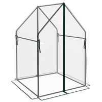 Portable Mini Greenhouse with 2 Zipped Doors Tomato Growhouse 90 x 90 x 145cm