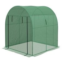 Polytunnel Greenhouse with UV-resistant PE Cover Grow House 1.8 x 1.8 x 2m