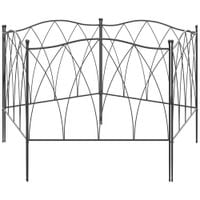 5 Piece Garden Fencing Panels Flower Bed Border Edging Animal Barrier