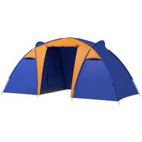 Large Camping Tent with 2 Bedroom Living Area & Awning for 4-6 Person