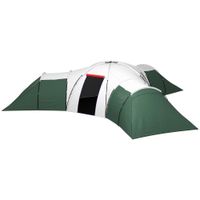 Large Family Tent with 3 Bedroom Living Area & Porch for 6-9 Person