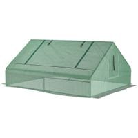 180 x 140 x 80cm Mini Portable Greenhouse with Zipped Windows & Door Green