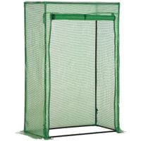 100x50x150cm Greenhouse PE Cover with Zipper Roll-up Door Outdoor Green