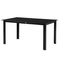 Outdoor Garden Table for 6 Outdoor Dining Table with Glass Top Black