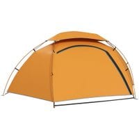 1-2 Man Aluminium Frame Camping Tent Dome Tent with Removable Rainfly Orange