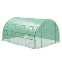 4x3x2m Polytunnel Greenhouse Pollytunnel Tent with Steel Frame Green