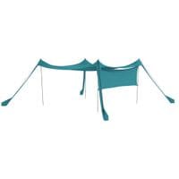 Beach Tent Shelter with A Detachable Sidewall & Reinforced Corners Sky Blue